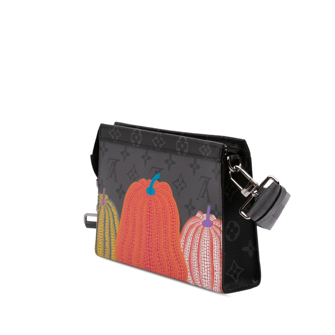 Yayoi Kusama Reverse Pumpkin Wearable Portefeuille Monogram Eclipse Gris