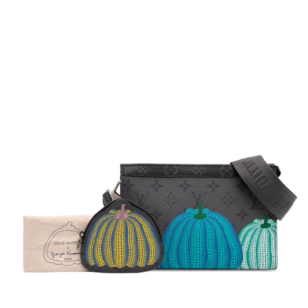 Yayoi Kusama Reverse Pumpkin Wearable Portefeuille Monogram Eclipse Gris