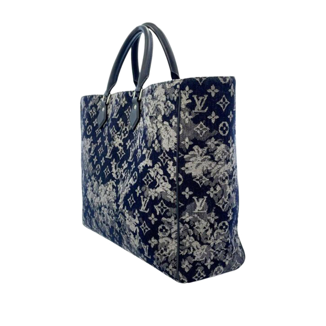 Monogram Tapestry Grand Sac Blue - Gaby Paris