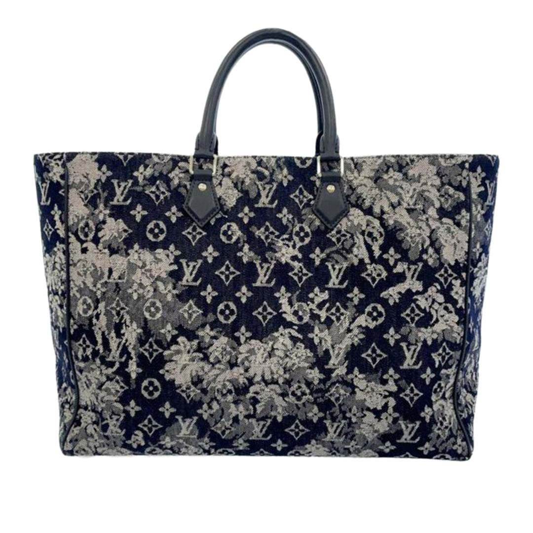 Monogram Tapestry Grand Sac Blue - Gaby Paris