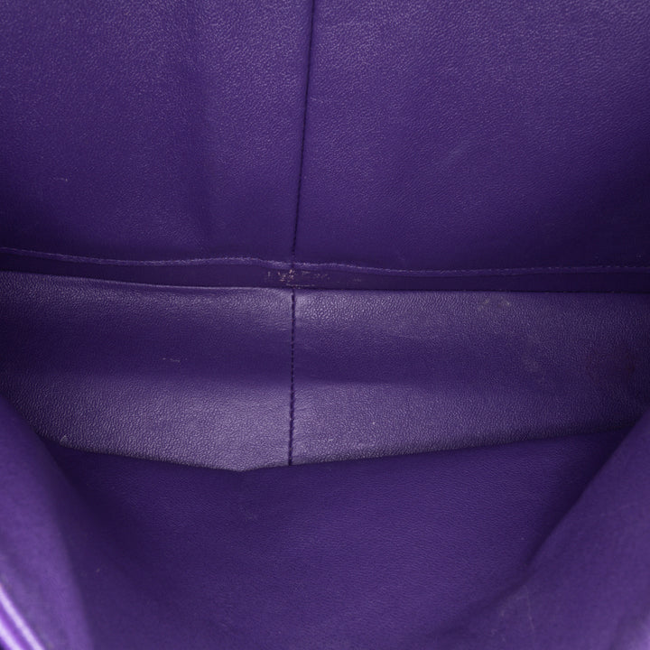 Jumbo Classic Lambskin Double Flap Purple - Gaby Paris
