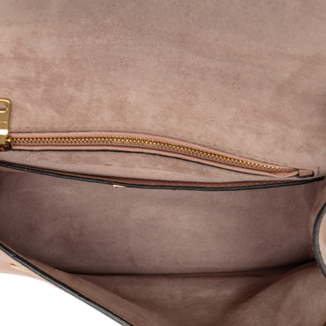 Miu Miu Madras Souple Veau Cristal Orné Sac Cuir de chèvre Rose – vue 4 – GABY PARIS