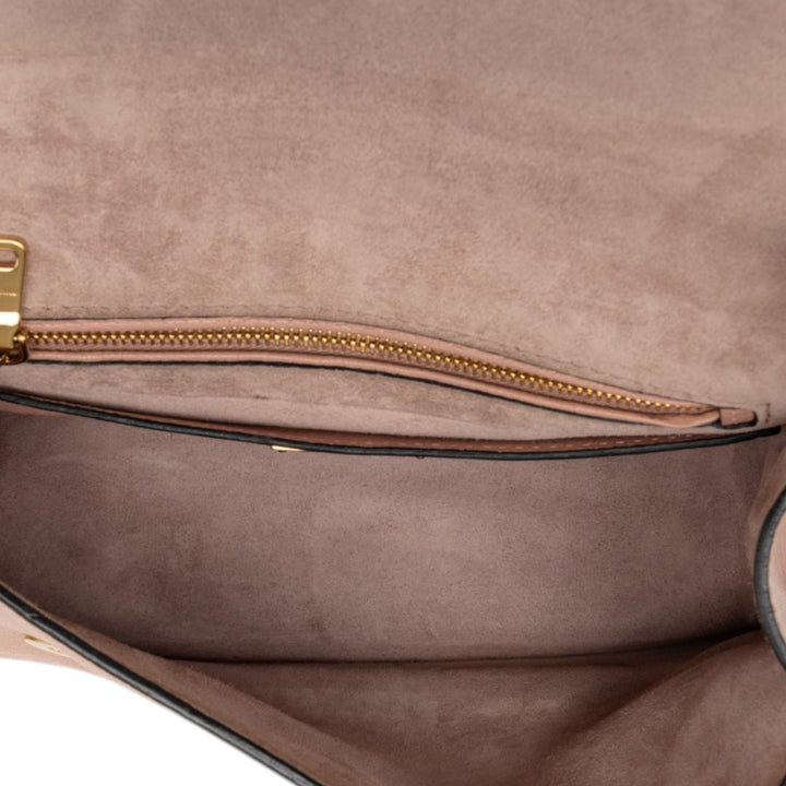 Miu Miu Madras Souple Veau Cristal Orné Sac Cuir de chèvre Rose – vue 4 – GABY PARIS