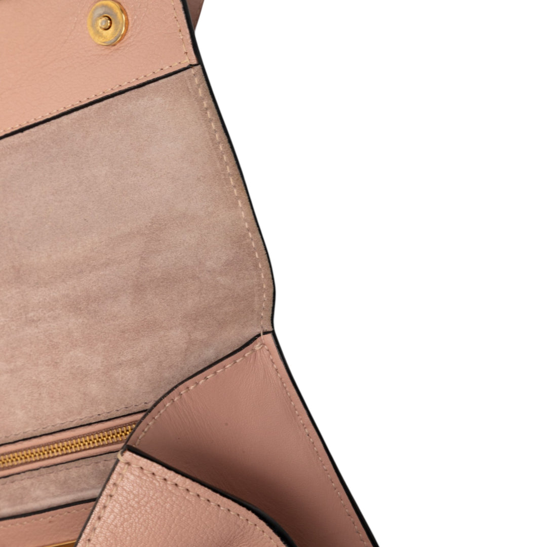 Miu Miu Madras Souple Veau Cristal Orné Sac Cuir de chèvre Rose – vue 7 – GABY PARIS