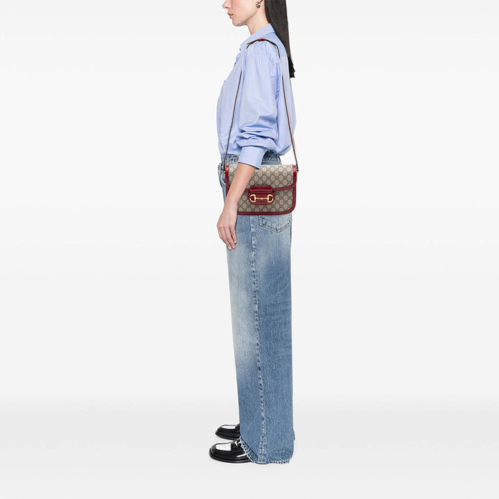 Gucci Medium GG Supreme Horsebit 1955 Sac bandoulière