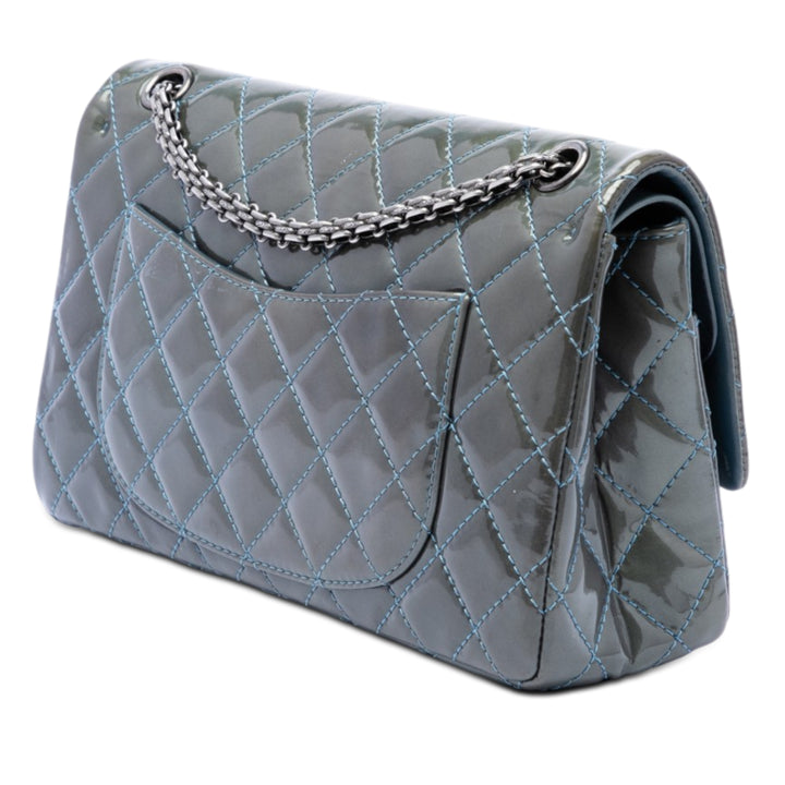 Chanel Matelassé Cuir verni Reissue 2.55 Double rabat 226