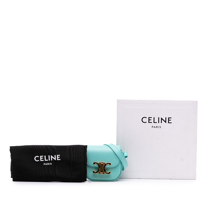 Celine Cuir Triomphe AirPods Étui with Strap