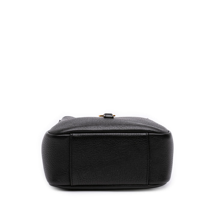 grainé Souple Le 5 a 7 Souple Hobo Baby Cuir de veau grainé Noir