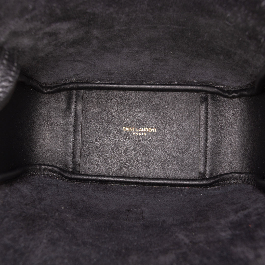 grainé Souple Le 5 a 7 Souple Hobo Baby Cuir de veau grainé Noir