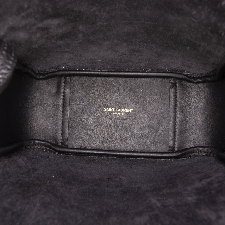grainé Souple Le 5 a 7 Souple Hobo Baby Cuir de veau grainé Noir
