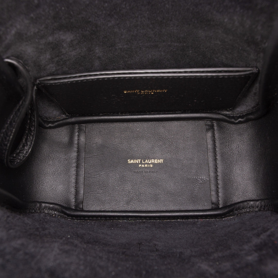 grainé Souple Le 5 a 7 Souple Hobo Baby Cuir de veau grainé Noir