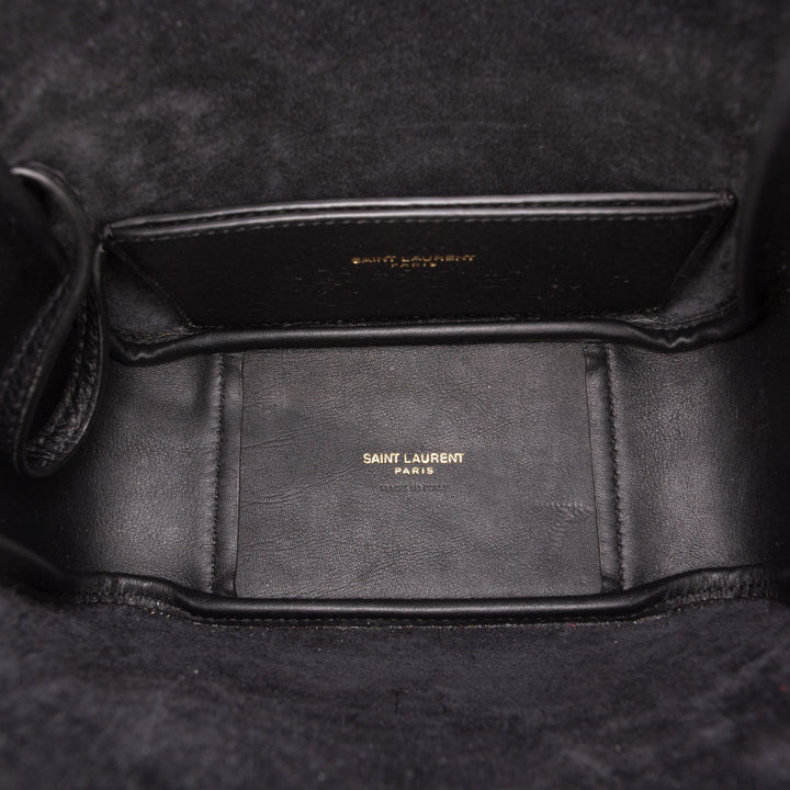 grainé Souple Le 5 a 7 Souple Hobo Baby Cuir de veau grainé Noir