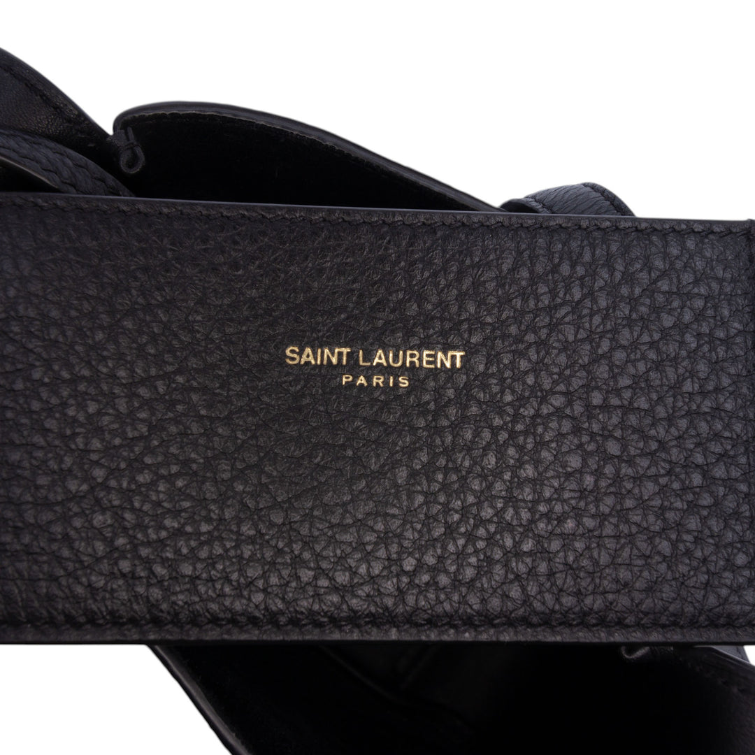 grainé Souple Le 5 a 7 Souple Hobo Baby Cuir de veau grainé Noir