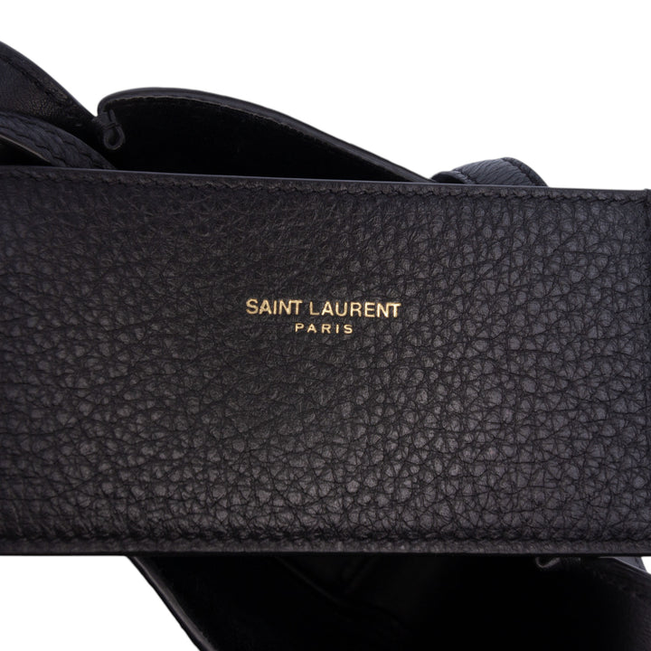 grainé Souple Le 5 a 7 Souple Hobo Baby Cuir de veau grainé Noir