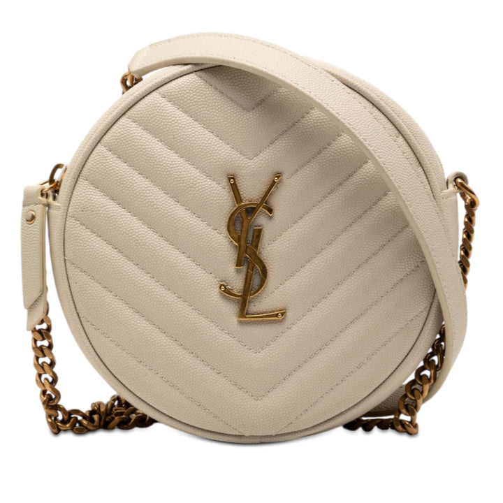 Saint Laurent Grain De Poudre Chevron Rond Vinyle Sac caméra