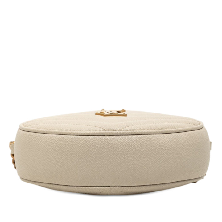 Saint Laurent Grain De Poudre Chevron Rond Vinyle Sac caméra