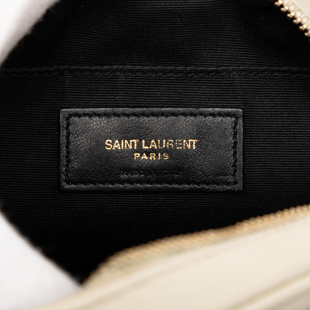 Saint Laurent Grain De Poudre Chevron Rond Vinyle Sac caméra
