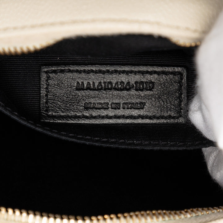 Saint Laurent Grain De Poudre Chevron Rond Vinyle Sac caméra