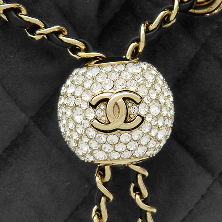 Chanel Matelassé Velours Cristal Perle Crush Bucket Sac
