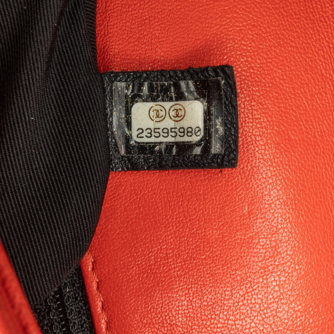 Medium Quilted Lambskin Cuba Color Flap Red - Gaby Paris