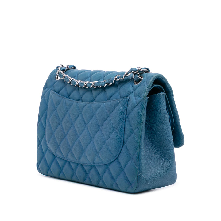 Chanel Classic Double rabat Jumbo Cuir caviar