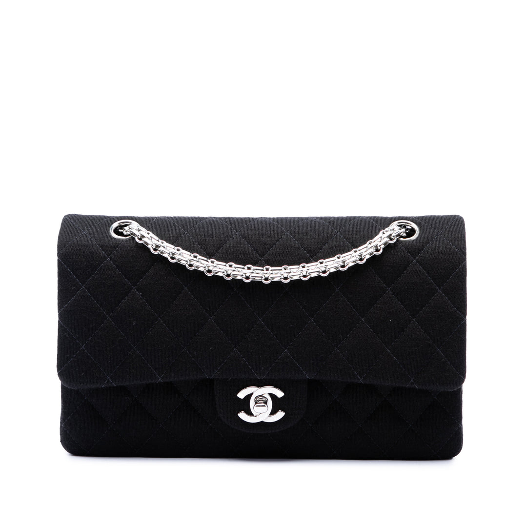 Classic Jersey Bijoux Chaîne Double rabat Moyen Noir