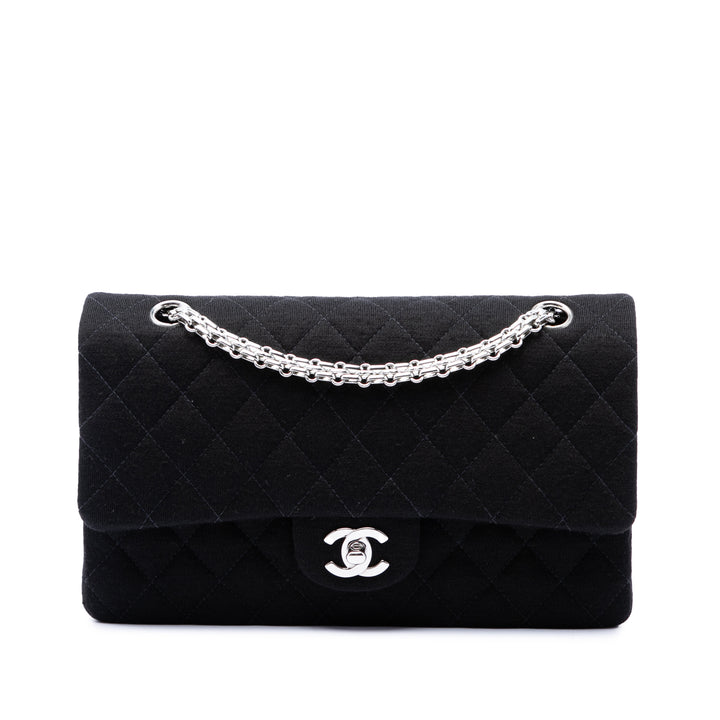 Classic Jersey Bijoux Chaîne Double rabat Moyen Noir