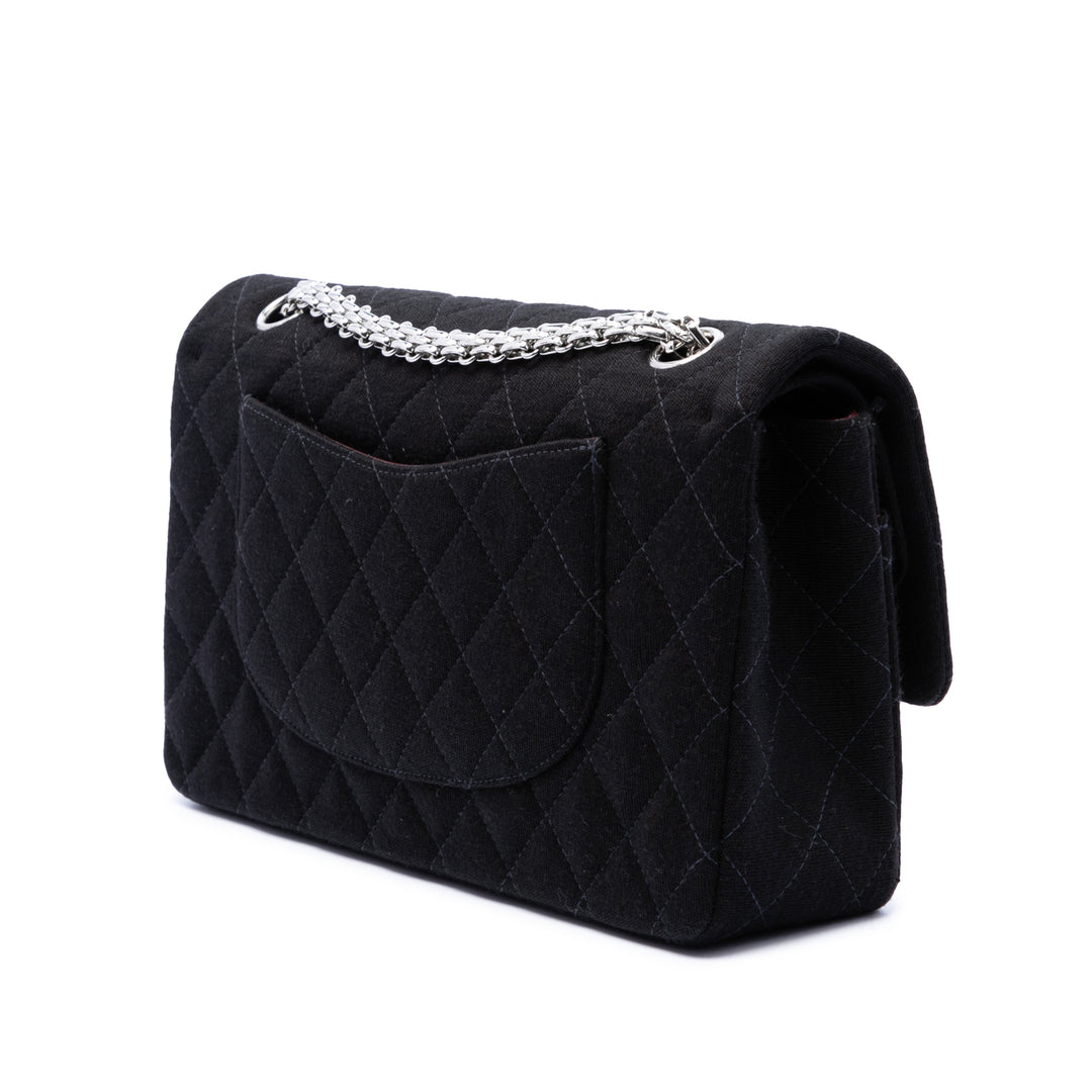 Classic Jersey Bijoux Chaîne Double rabat Moyen Noir