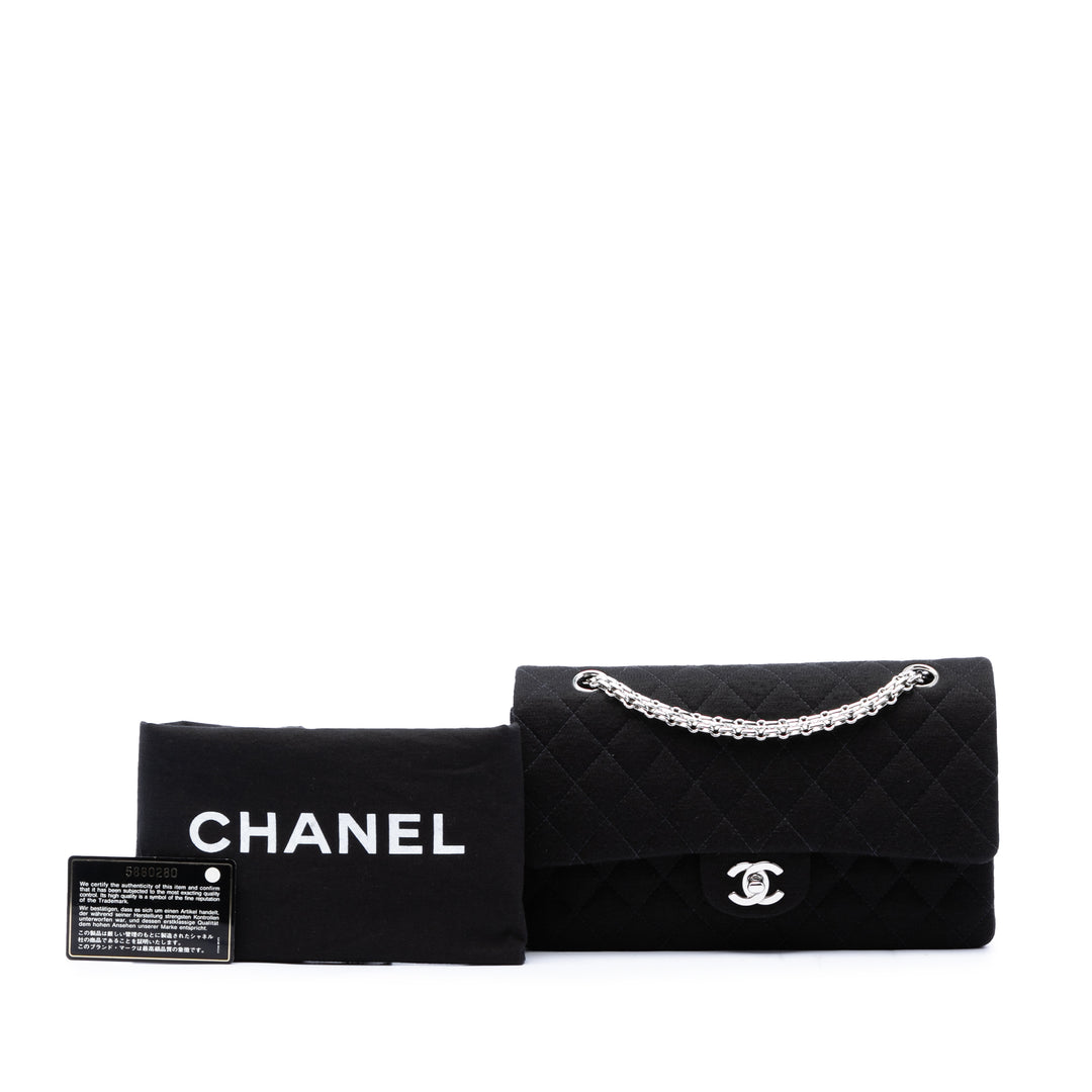 Classic Jersey Bijoux Chaîne Double rabat Moyen Noir