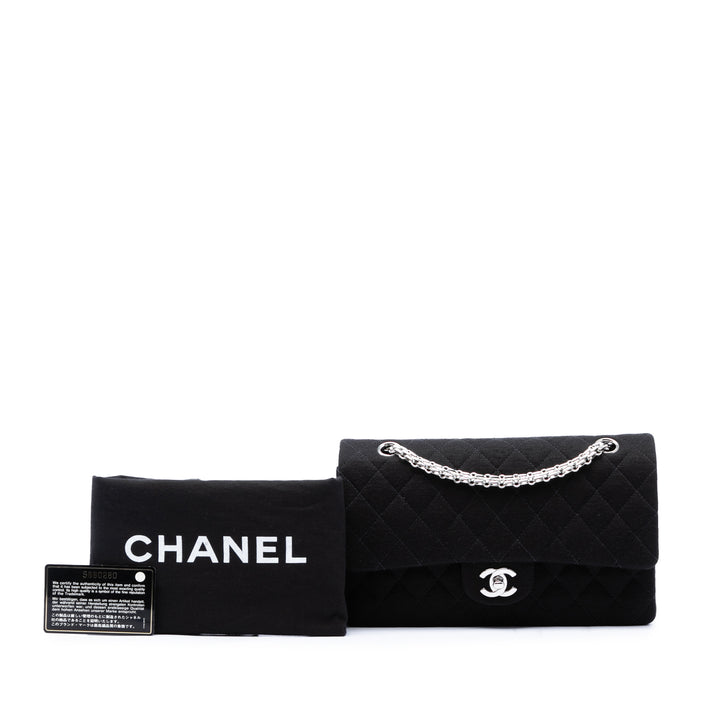 Classic Jersey Bijoux Chaîne Double rabat Moyen Noir