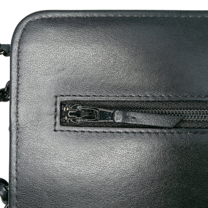 Chanel Chevron Aged Cuir de veau Gabrielle Wallet On Chain Noir – GABY PARIS Authentique