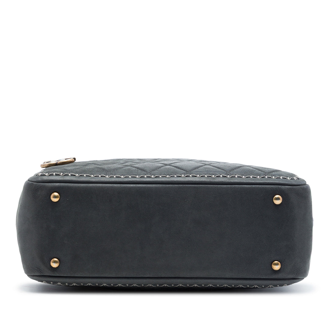 Chanel CC Matelassé Iridescent Cuir de veau Whipstitch Sac caméra