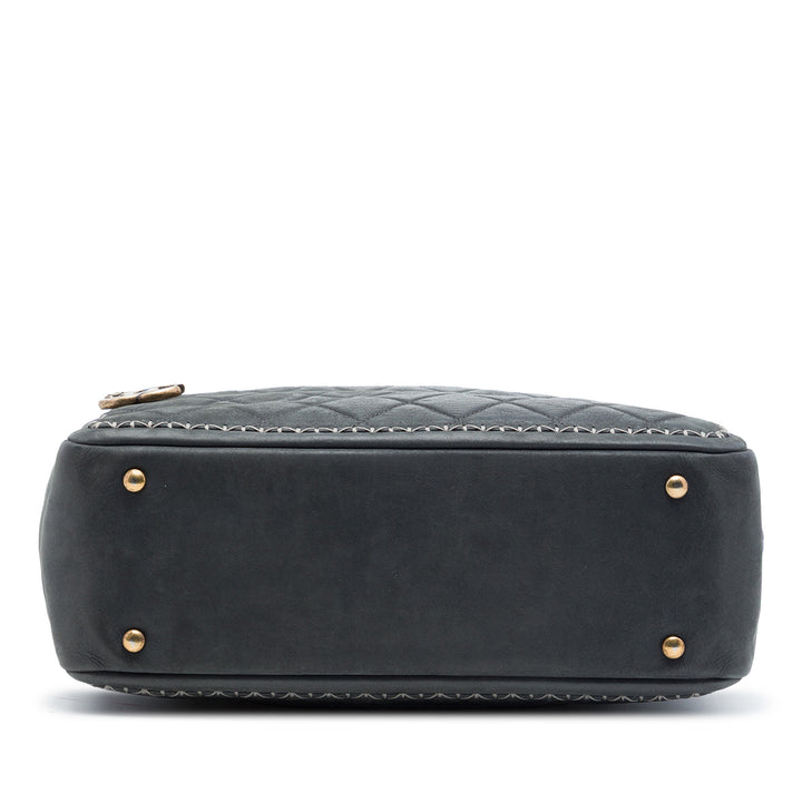 Chanel CC Matelassé Iridescent Cuir de veau Whipstitch Sac caméra