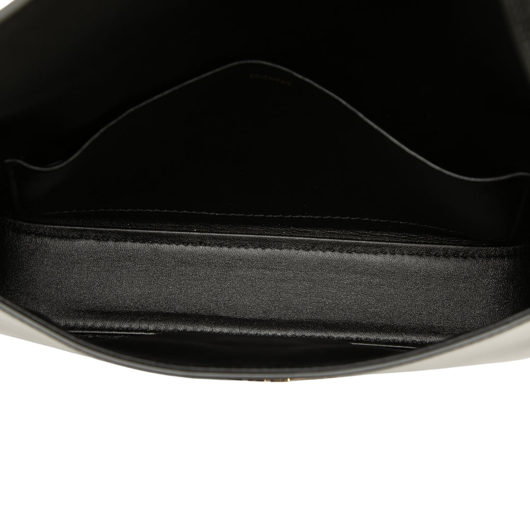 Celine brillant Triomphe Claude Sac Cuir de veau Noir