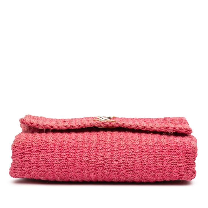 Saint Laurent Medium Raffia Monogram Kate Sac porté croisé
