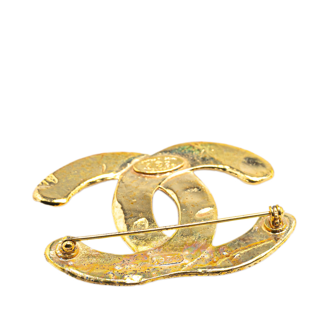 Gold Plated CC Brooch Gold - Gaby Paris