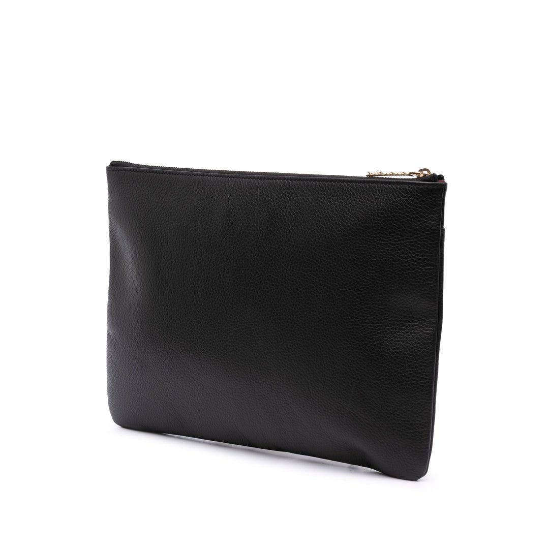 Calfskin Neo Executive Clutch Black - Gaby Paris