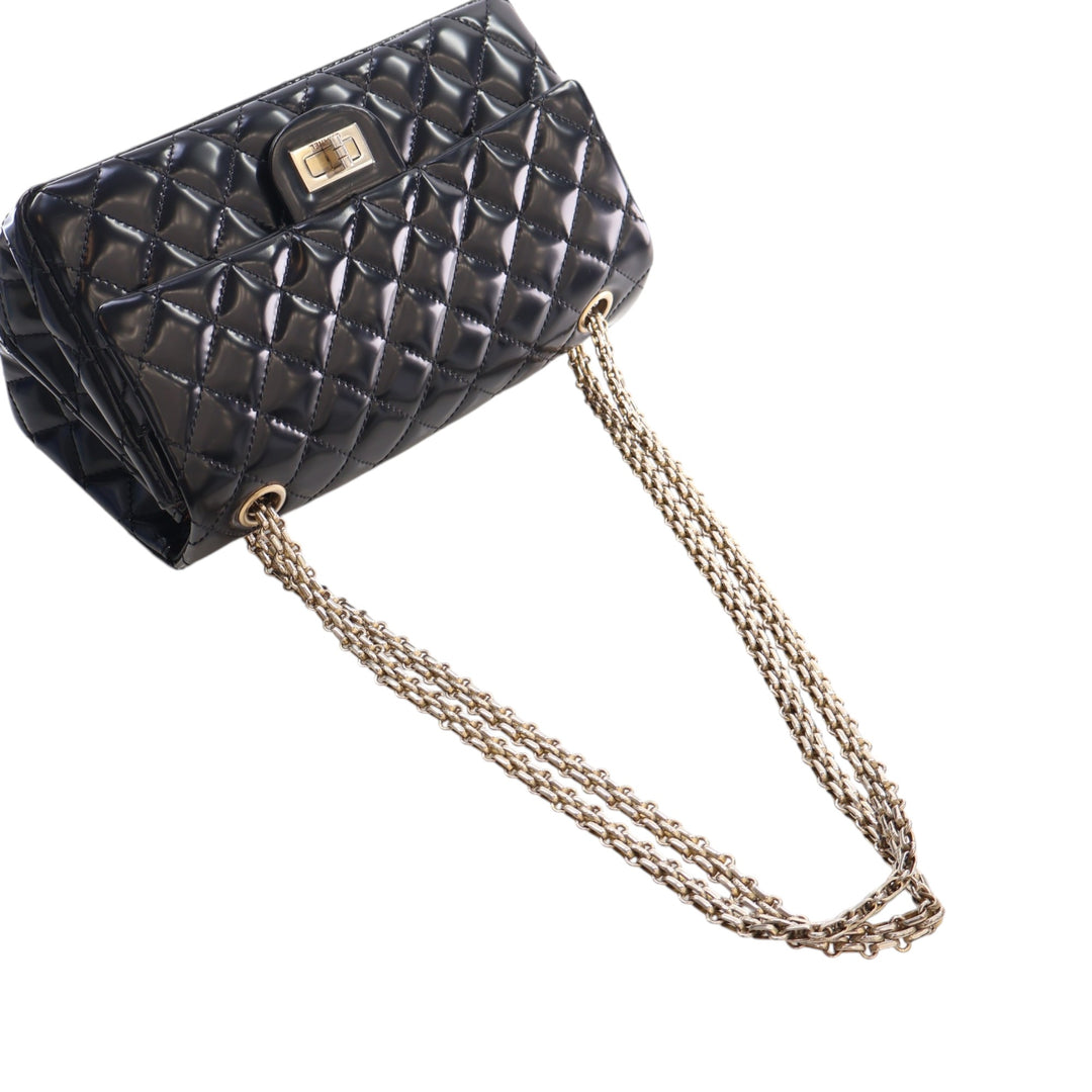 Chanel Matelassé Glazed Cuir de veau Reissue 2.55 Accordion à rabat 225