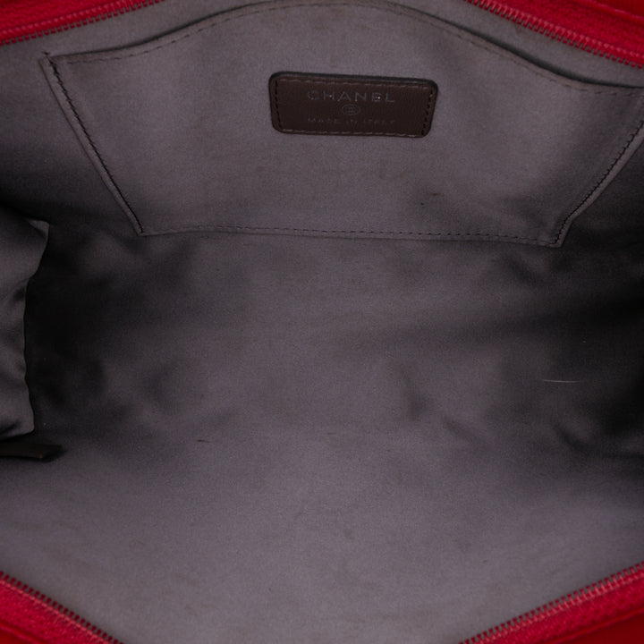 Patent Calfskin Lucky Symbols Shoulder Bag Red - Gaby Paris