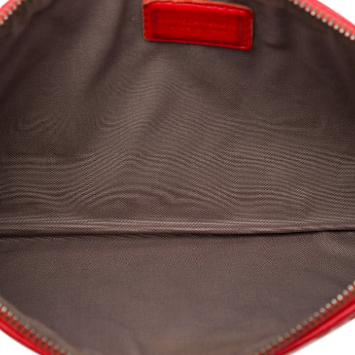 Bottega Veneta Pochette Intrecciato Zippé nappa Rouge – vue 4 – GABY PARIS