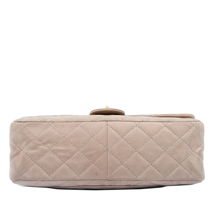 Matelassé Reissue 2.55 Double rabat 226 Cuir caviar Marron
