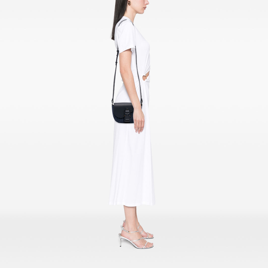 Dior Saddle Buckle Sac Messenger Mini Toile Oblique