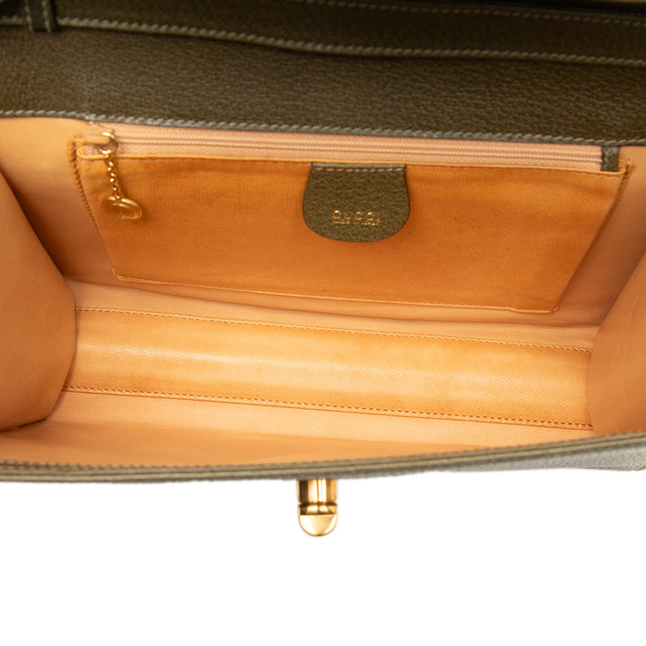 Gucci Sac bandoulière Fermoir tourniquet à rabat Cuir de veau Vert – vue 4 – GABY PARIS