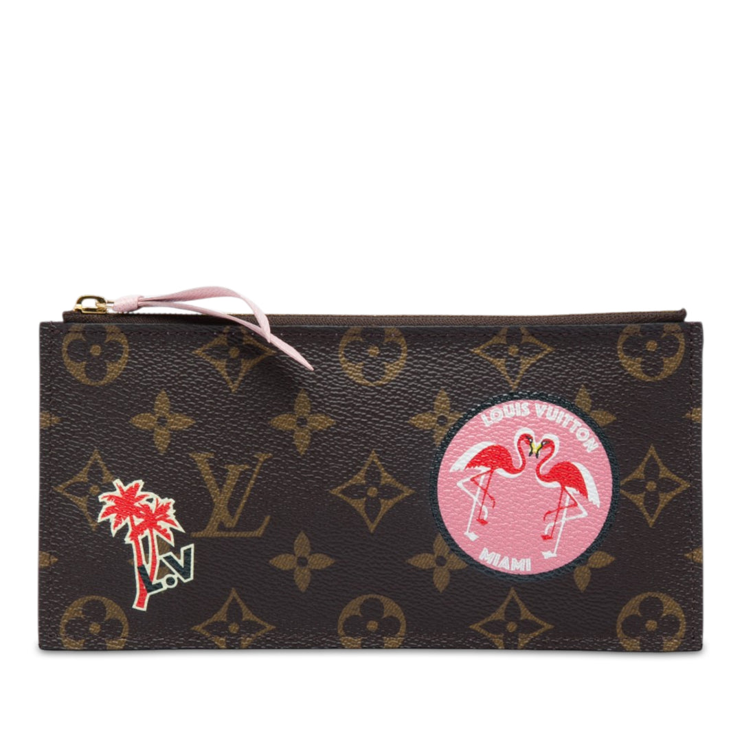 World Tour Pochette Felicie Zippé Insert Monogram Marron