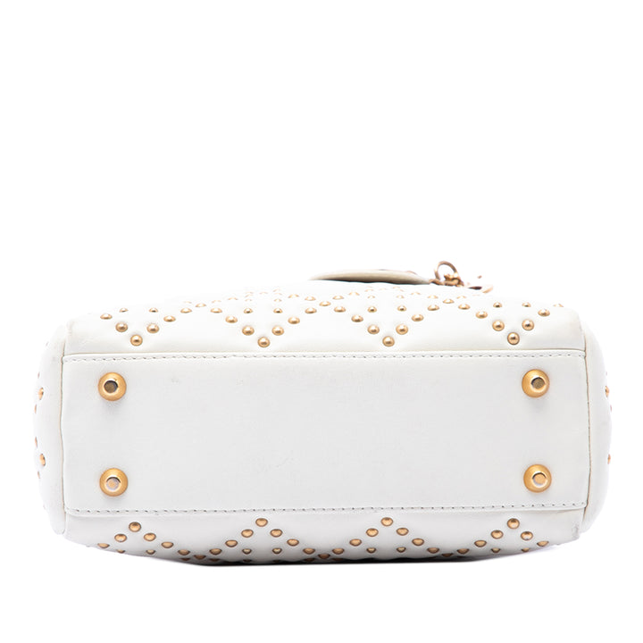 Dior Mini Cuir d’agneau Cannage clouté Supple Lady Dior