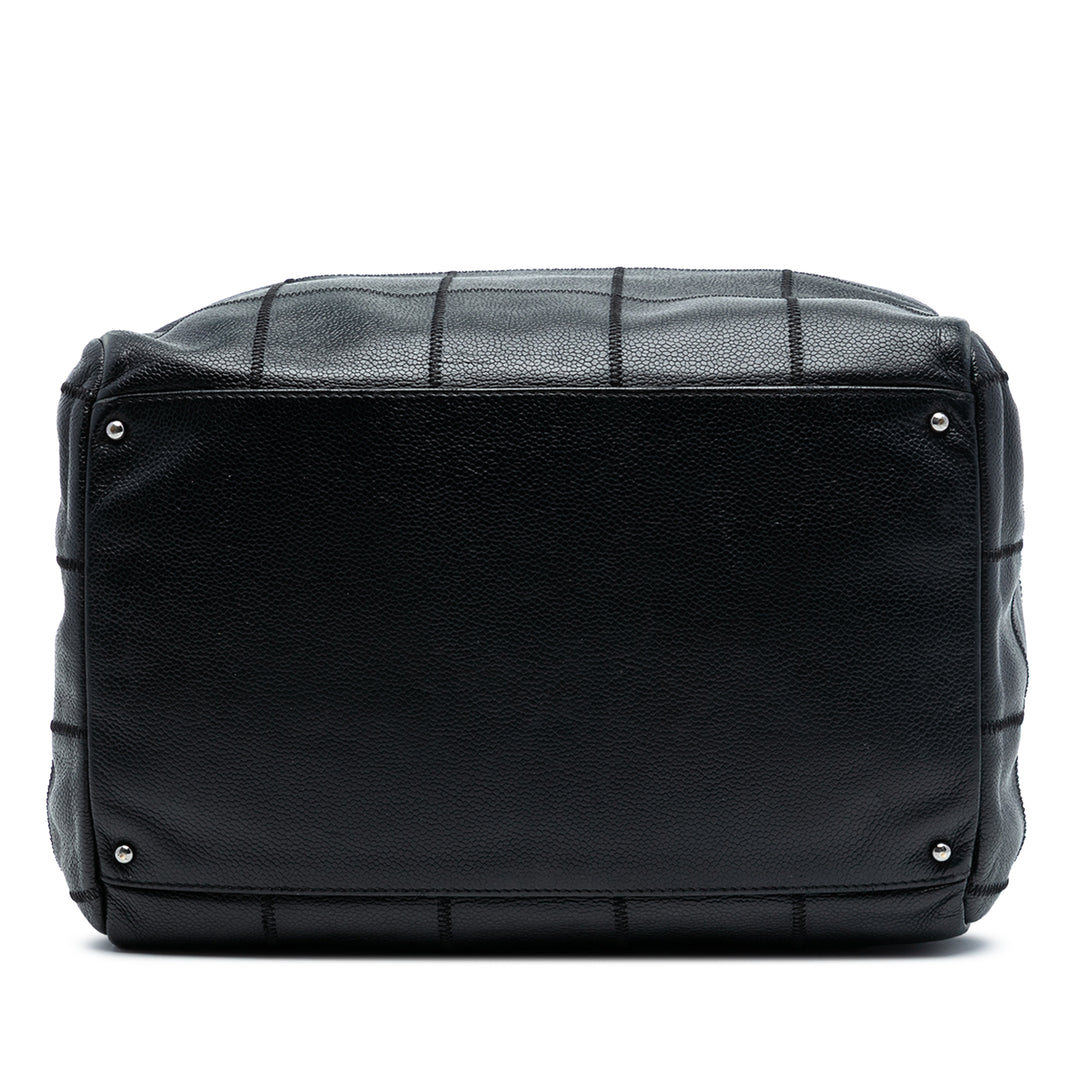 Chanel Choco Bar Caviar LAX Bowler Sac