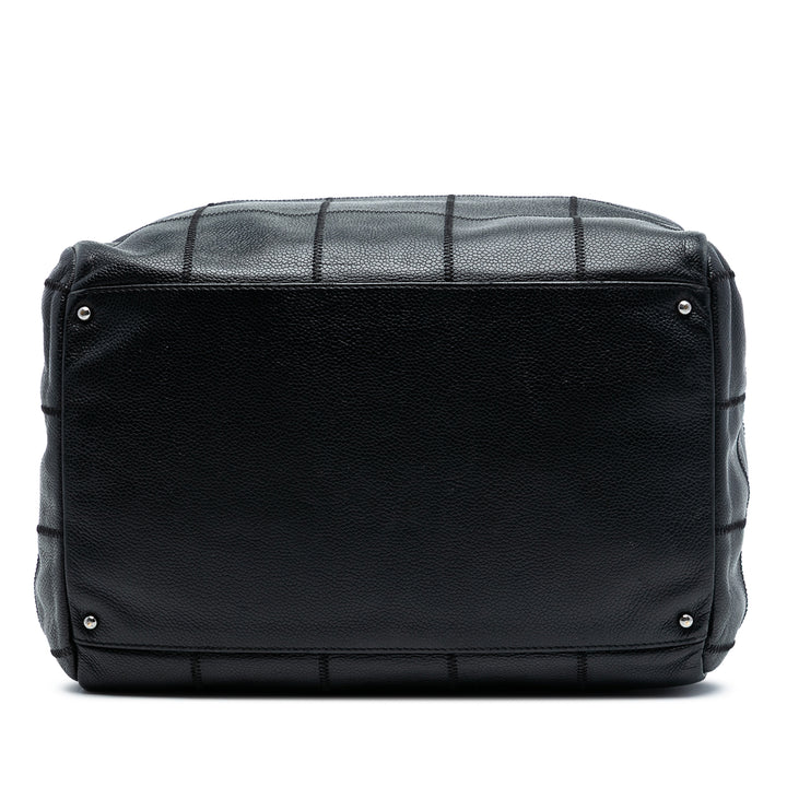 Chanel Choco Bar Caviar LAX Bowler Sac