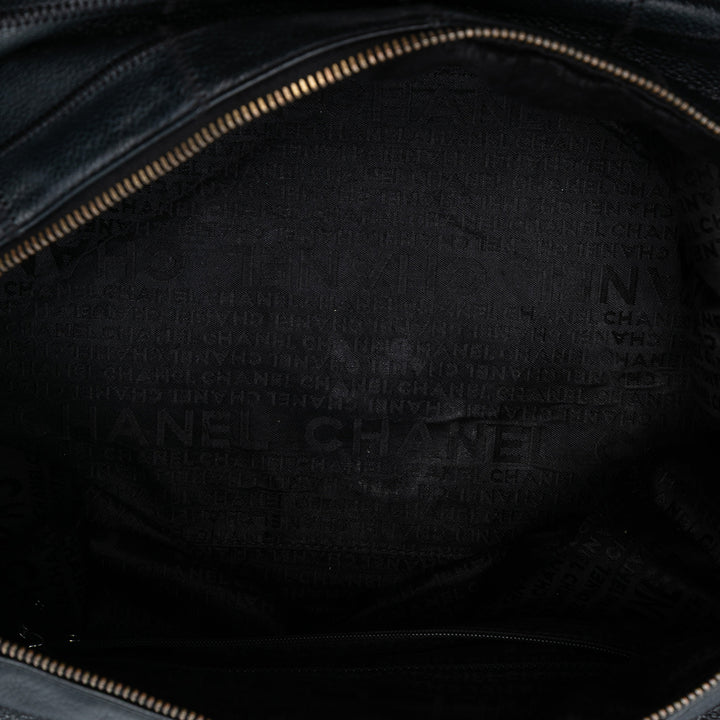 Chanel Choco Bar Caviar LAX Bowler Sac