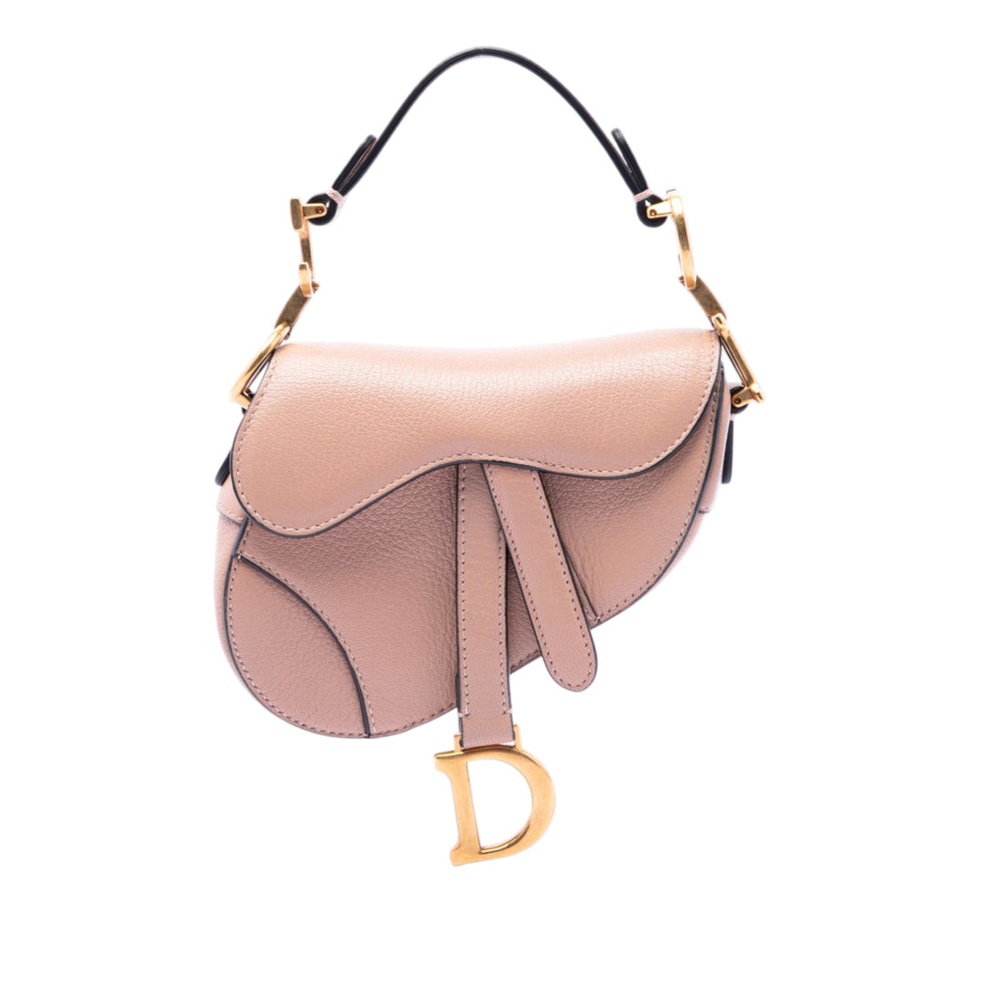 Dior Micro Cuir de chèvre Saddle Sac