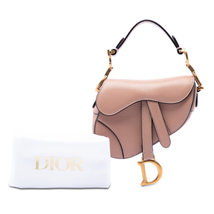 Dior Micro Cuir de chèvre Saddle Sac
